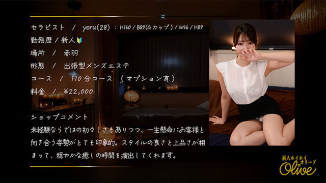 【素人ホイホイOlive】yoru(olv012)(女優：依本しおり)